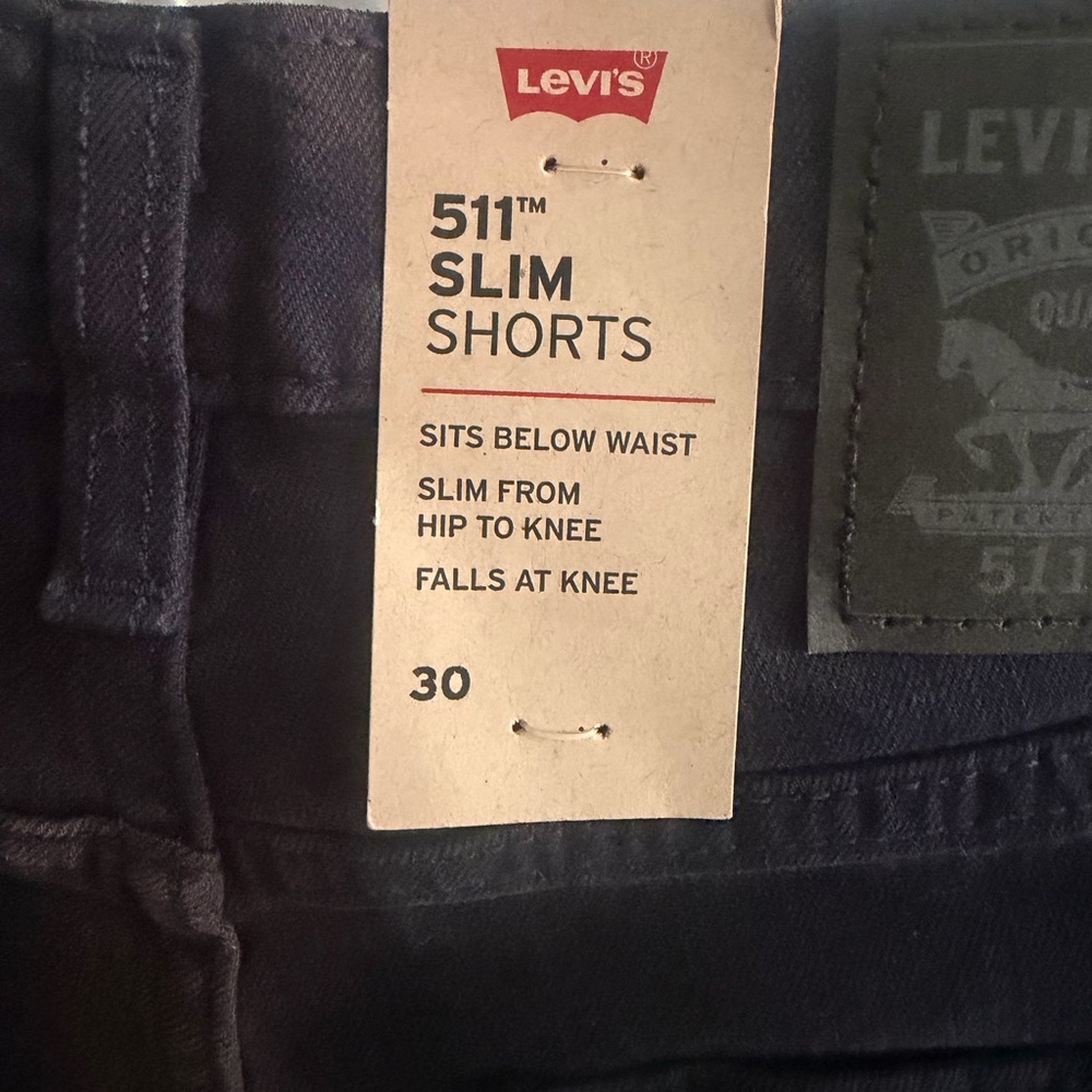 Levi's 511 Slim Shorts - Navy - Picture 3 of 4